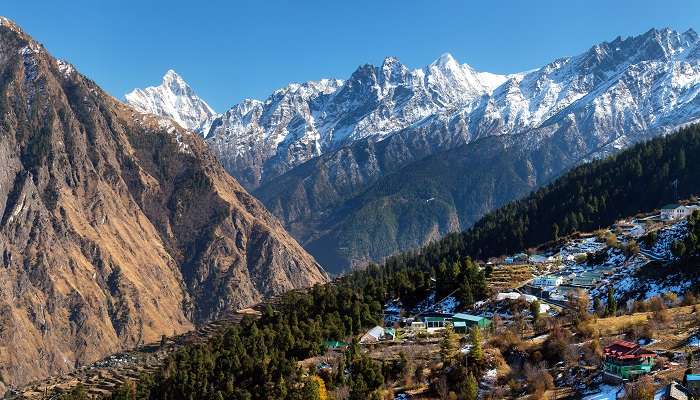 The beautiful Nanda Devi, as seen from Joshimath, the base camp of the Chanap Valley trek