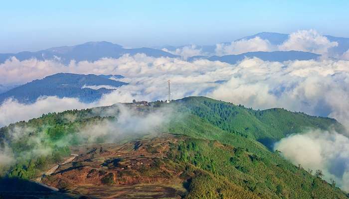 Kangchenjunga mountain range. View from Tiger Hill, Darjeeling, West Bengal, India