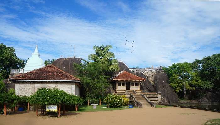 Isurumuniya Temple as viewed from a distance