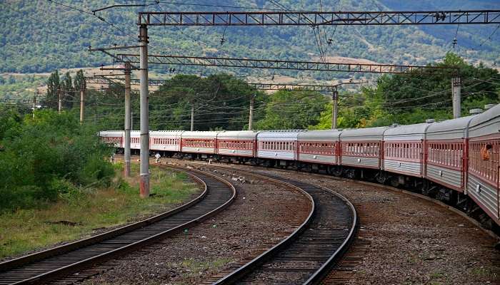 Train ride to reach Sundareswara Temple