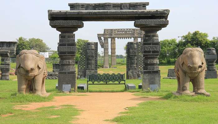 The scenic vista of Warangal Fort.