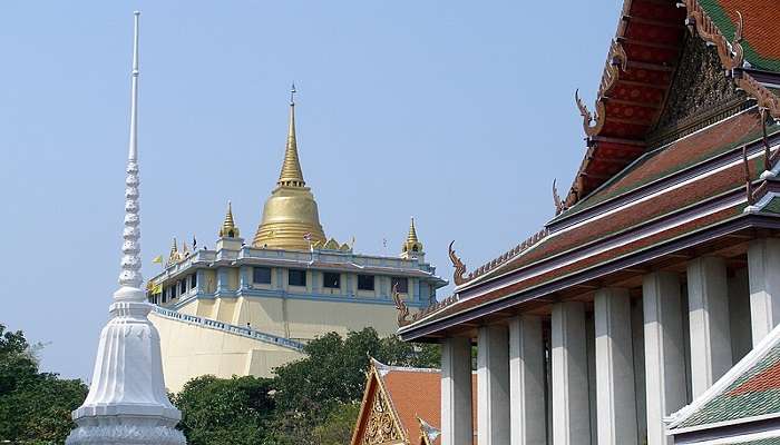 You can visit Wat Saket after seeking blessings at Loha Prasat Bangkok