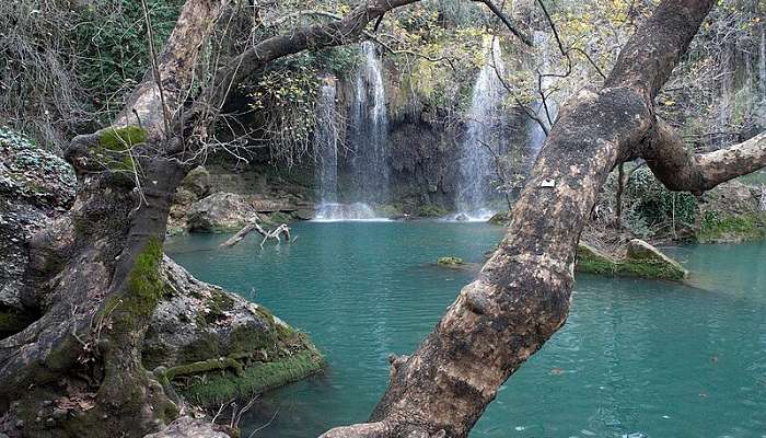 Beautiful water pool at the Kurşunlu Waterfall.