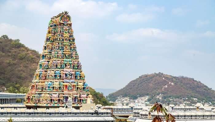 A stunning view of the Kanaka Durga Temple
