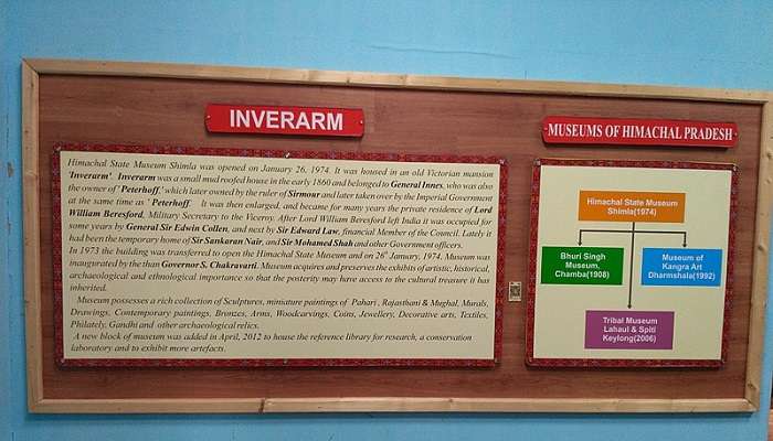 A board of information regarding Bhuri Singh Museum