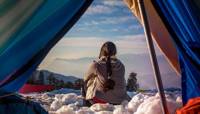 Camping as an outdoor activity is opted for by tourists in Dhanachuli.