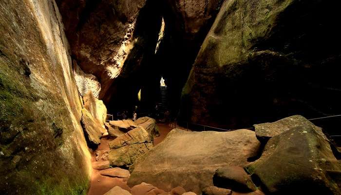 Inside the Edakkal Caves in Wayanad