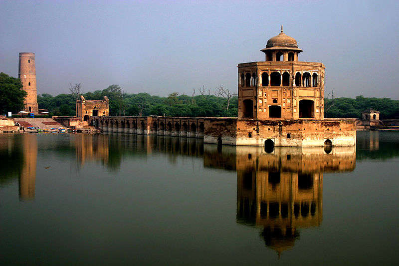 The Lake and the beautiful Hiran Minar Fatehpur sikri