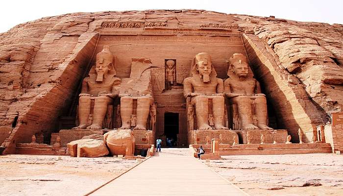 Gaze at the architecture of the Abu Simbel temples.