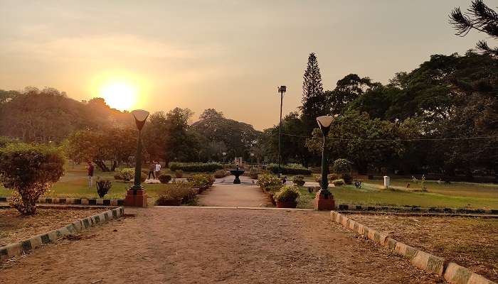 The view of Lalbagh Garden in Bangalore