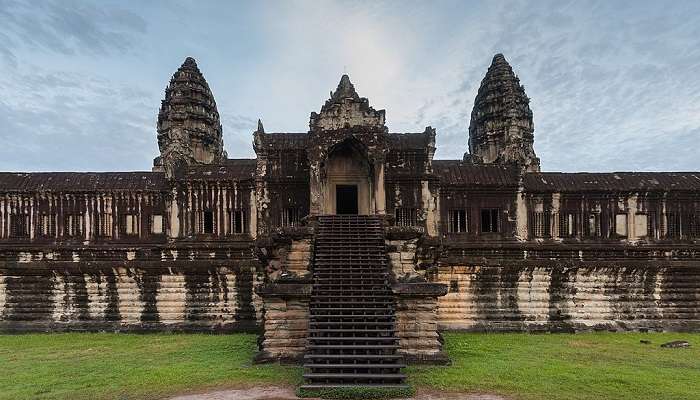 Angkor Wat is a famous tourist attraction in Cambodia.