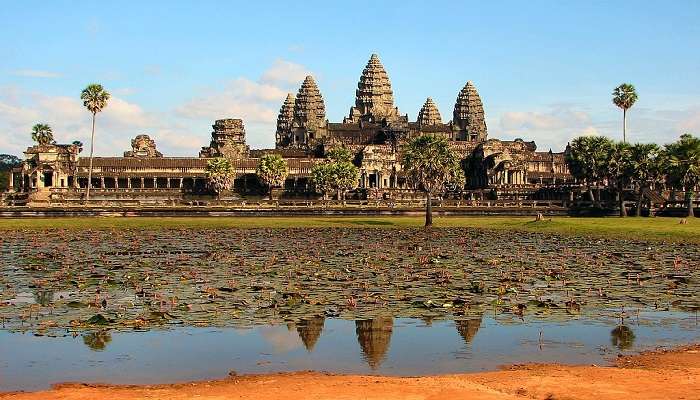 Scenic view of Angkor Wat, near Angkor National Museum Siem Reap.