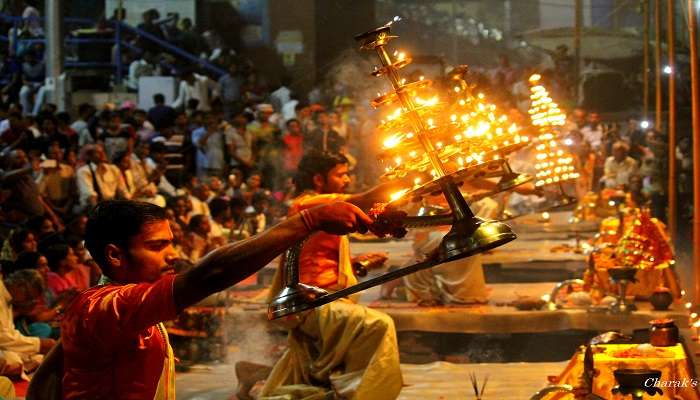 Varanasi is a cultural hub, and Panchganga Ghat often hosts various cultural performances