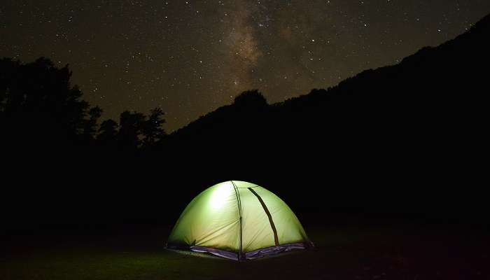 Night camping at Uttarakhand