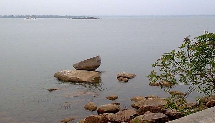 View of Osman Lake with balancing rocks