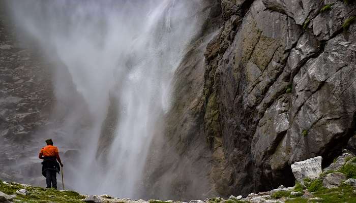 The majestic Vasudhara Waterfall