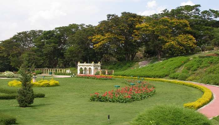 Beautiful view of the Brindavan Gardens near Lalithadripura 