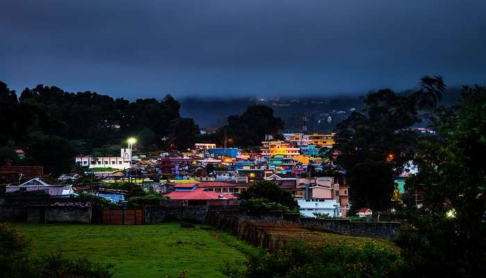 Night view of the Nilgiri town of Tamil Nadu