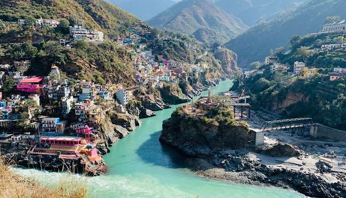 Scenic Beauty of Devprayag, Uttarakhand near the Peora.