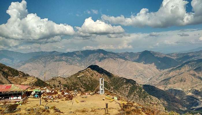 The Dhanaulti Adventure Park, amidst the lush green hills 