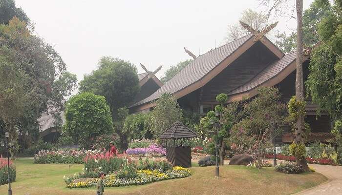 Traditional design of The Doi Tung Palace, Chaing Rai.
