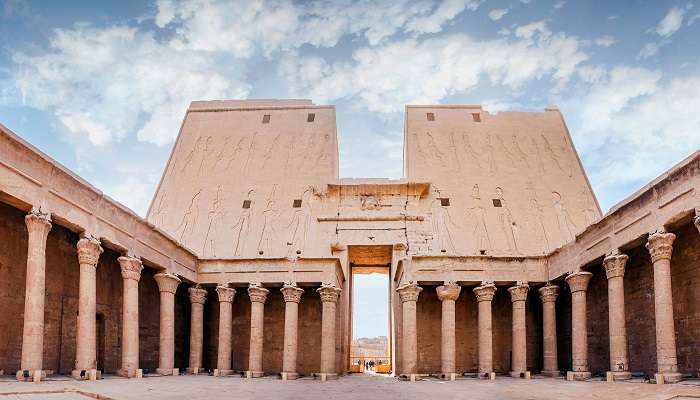 The inner courtyard in the Edfu Temple of Horus
