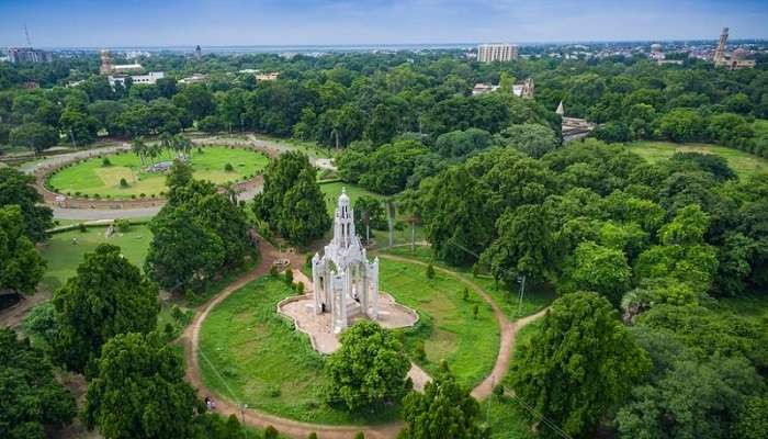 A Stunning aerial view of the Victoria Memorial
