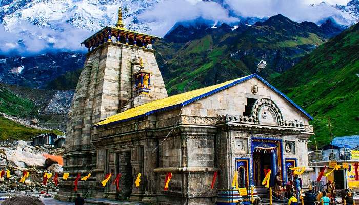 Beautiful image of the Kedarnath Temple during Rainy Season