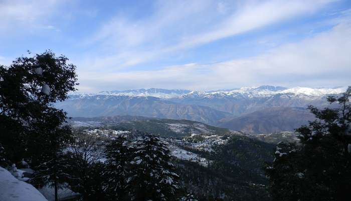 The view of the Himalayas From Dalhousie