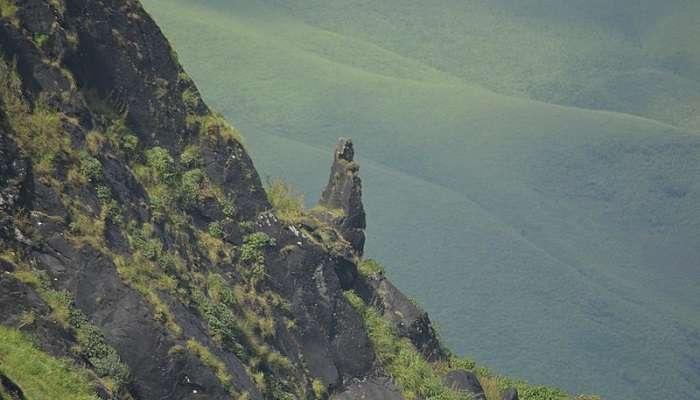 A Buddha rock at the beautiful Kudermukh Trek