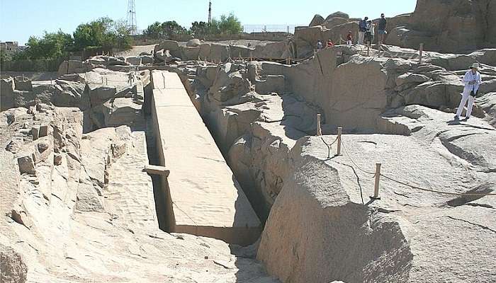 An unfinished Obelisk in Aswan to know about the history.