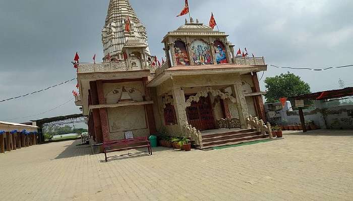 Hanuman Mandir while visiting ISKCON Temple in Prayagraj