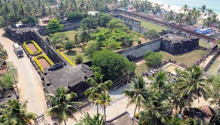 The Arial view from Anjengo Fort