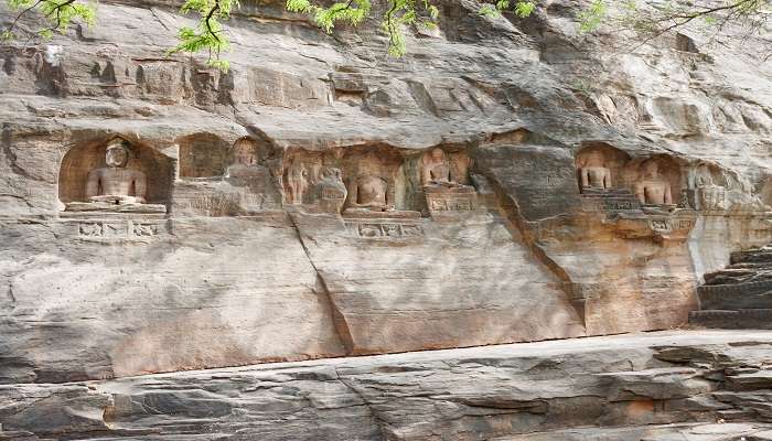 Jain Sculptures on the rocks of the Gwalior Fort