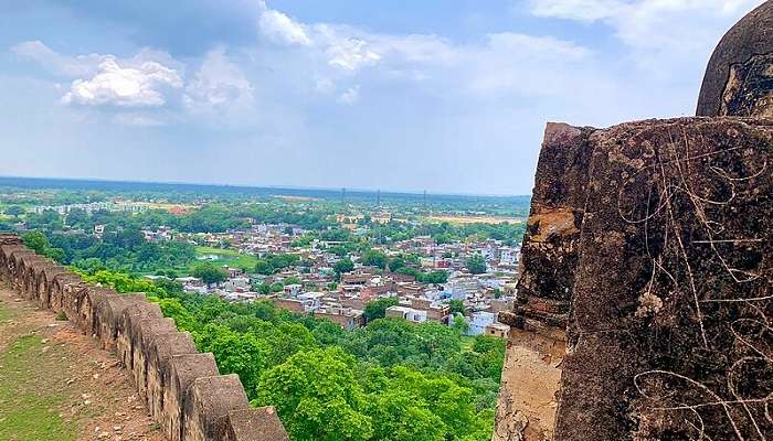 Town view from the famous fort in Jhansi.