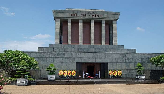 Grand view of Ho Chi Minh Mausoleum, a major crowd-puller of Hanoi.