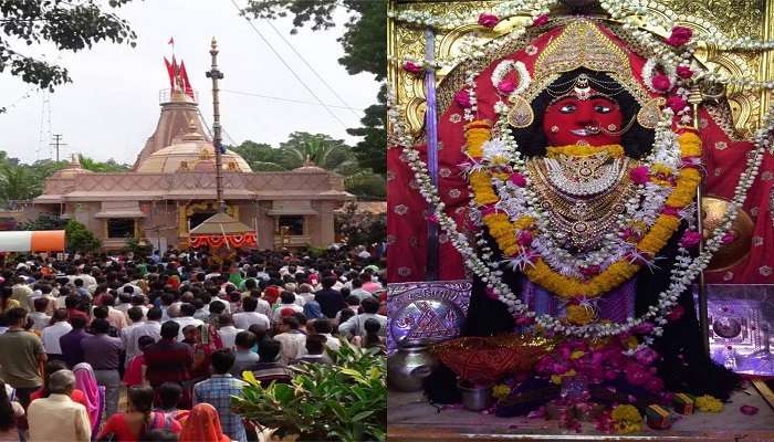 Devotees are seeking blessing at the Harisddhi Mata Temple In Ujjain