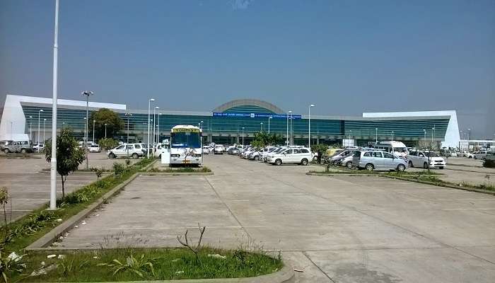 A view of the busy Bahadur Shastri International Airport