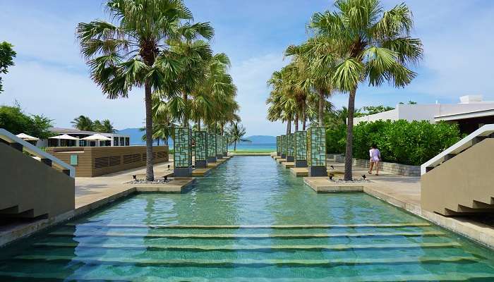 One of the pools at the Hyatt Regency Danang Resort And Spa, one of the best resorts in Da nang Vietnam