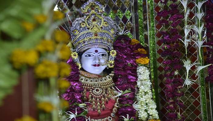 A picture of holy idol of maa lahar ki devi temple
