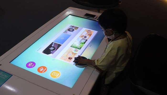  a boy learning from Interactive Display in Subir Raha Oil Museum