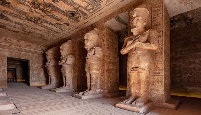 Statues inside the Abu Simbel Temples.