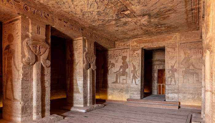  The interiors of the Great Temple at the Abu Simbel Temples