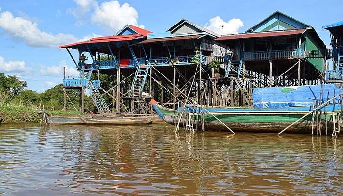Houseboats at Kampong Phluk Floating Village
