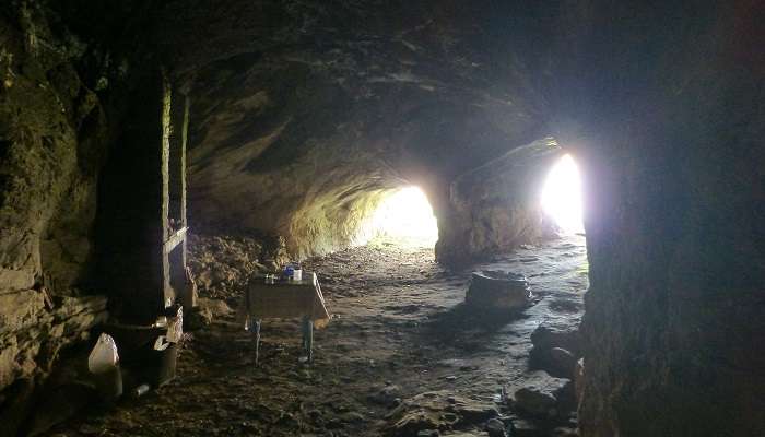  an inside view of the Kavala caves in Moulangi Eco park, Karnataka 