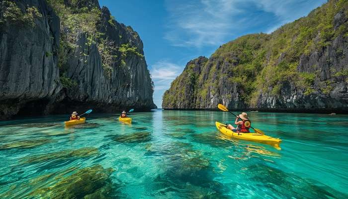  Adventurous kayaking to explore near the Moulangi Eco Park. 