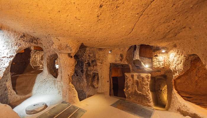 Inside views of Kaymakli Underground City 