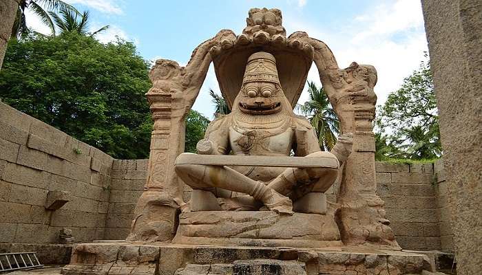 Narasimha statue in Krishnapuram temple