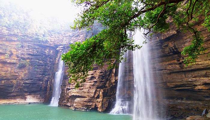 The beautiful Lakhaniya Dari waterfall