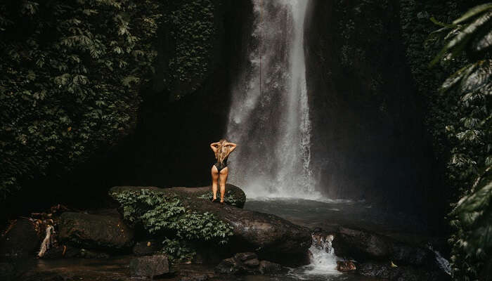 The Leke Leke Waterfall is among the narrowest Ubud Bali waterfalls that have a charm of its own